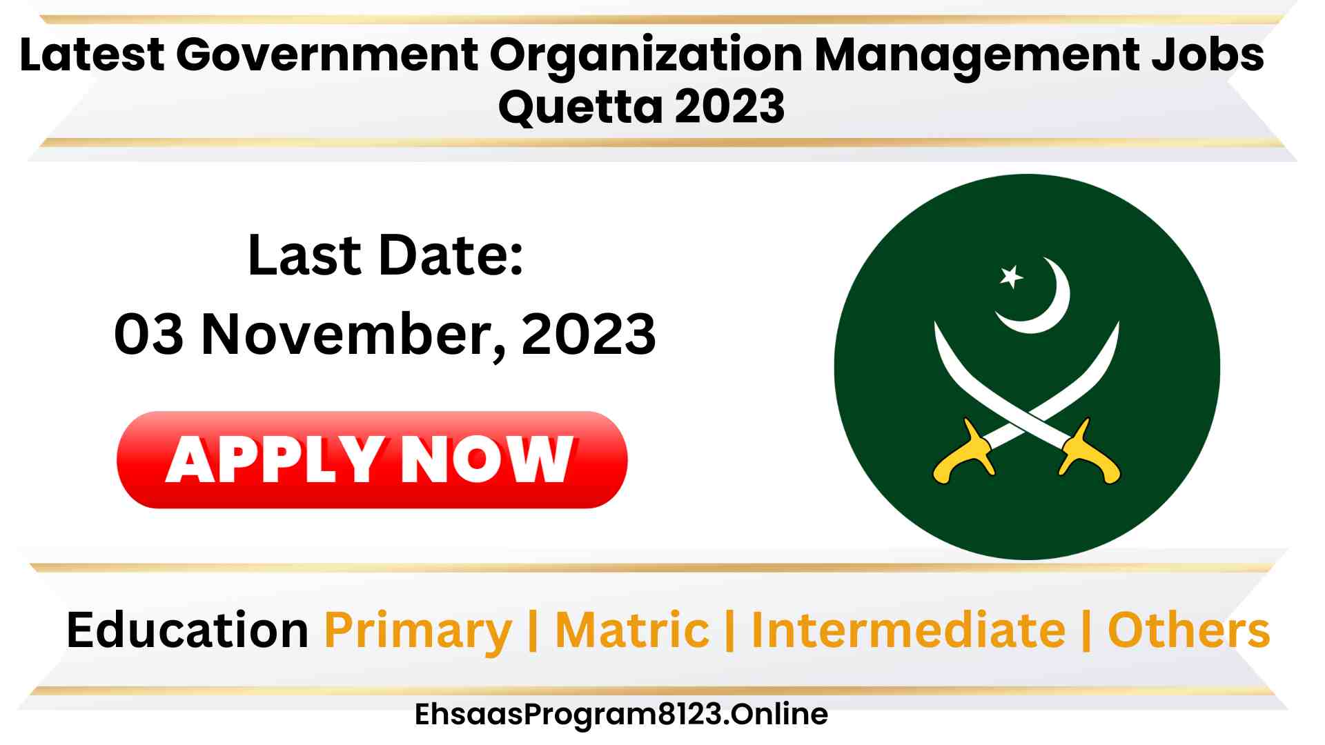 Latest Government Organization Management Jobs Quetta 2023